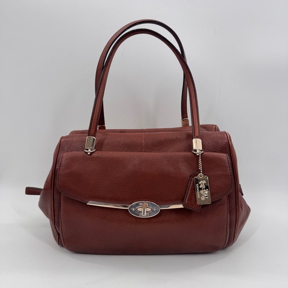 Coach Handbags - Coach Madison Madeline East/West Satchel Brown Leather